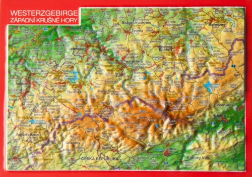 3D Reliefpostkarte Westerzgebirge